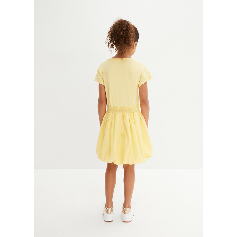 bonprix Dívčí šaty s balónovou sukní Žlutá