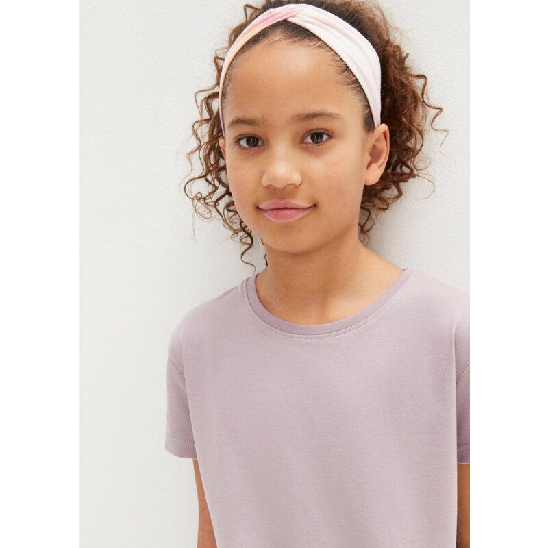 bonprix Dívčí tričko z organické bavlny (3 ks v balení) Fialová