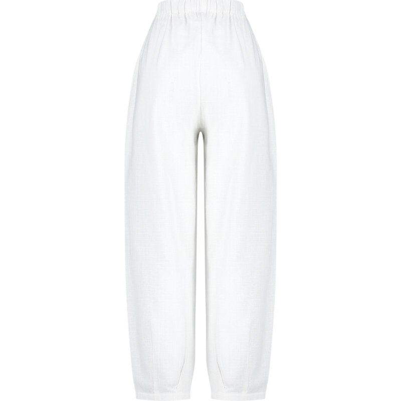 Trendyol Bridal Ecru Woven 100% Cotton Trousers