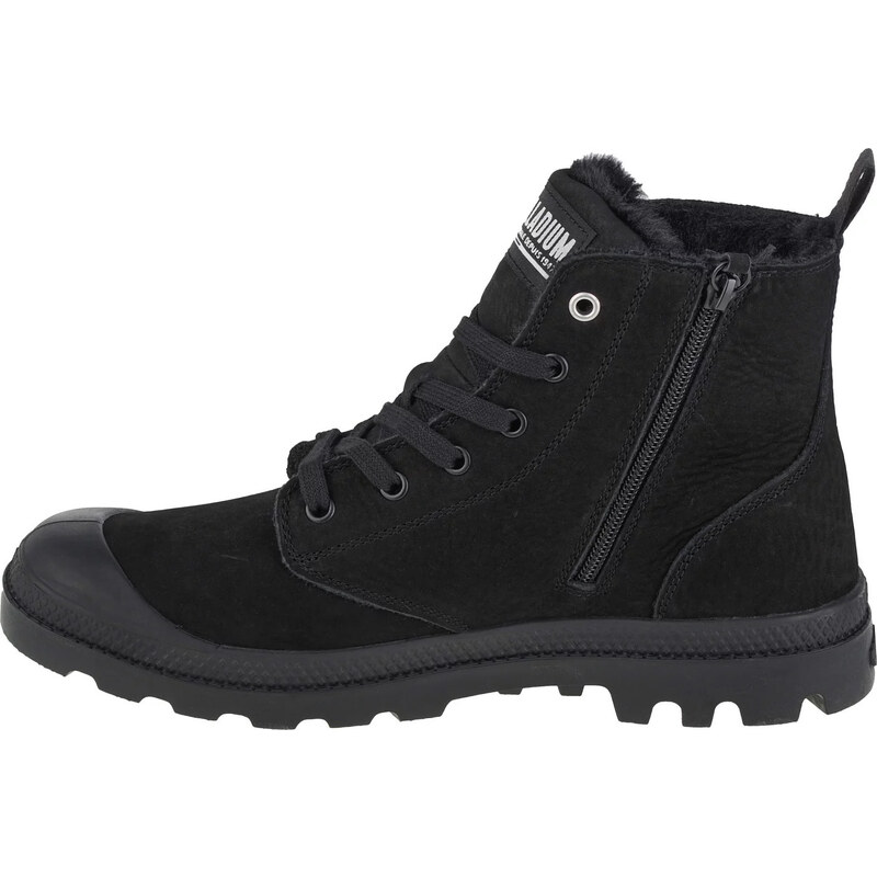 BASIC ČERNÉ ZATEPLENÉ KOTNÍKOVÉ TENISKY PALLADIUM PAMPA HI ZIP WL Černá