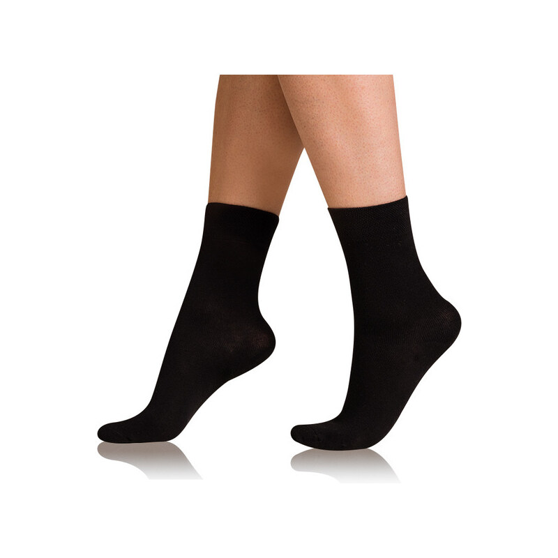 Bellinda COTTON COMFORT SOCKS - Women's cotton socks with comfortable hem - black