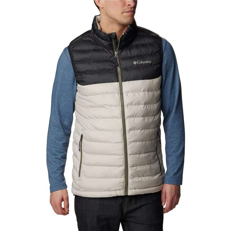 Béžovo-černá prošívaná vesta Columbia Powder Lite Vest