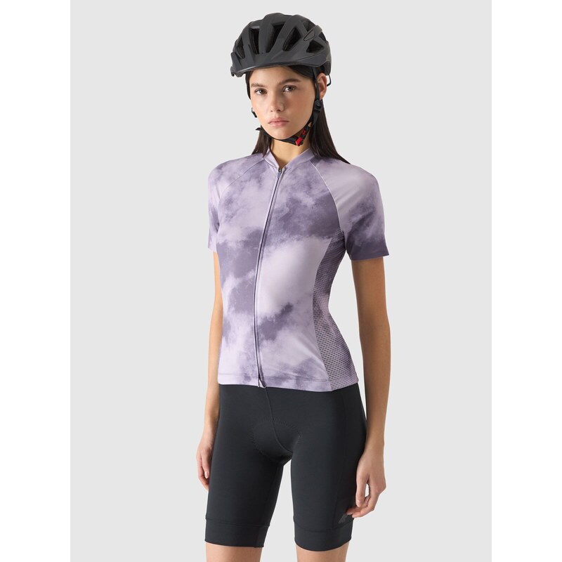 4F Dámské rozepínací cyklistické tričko - fialové