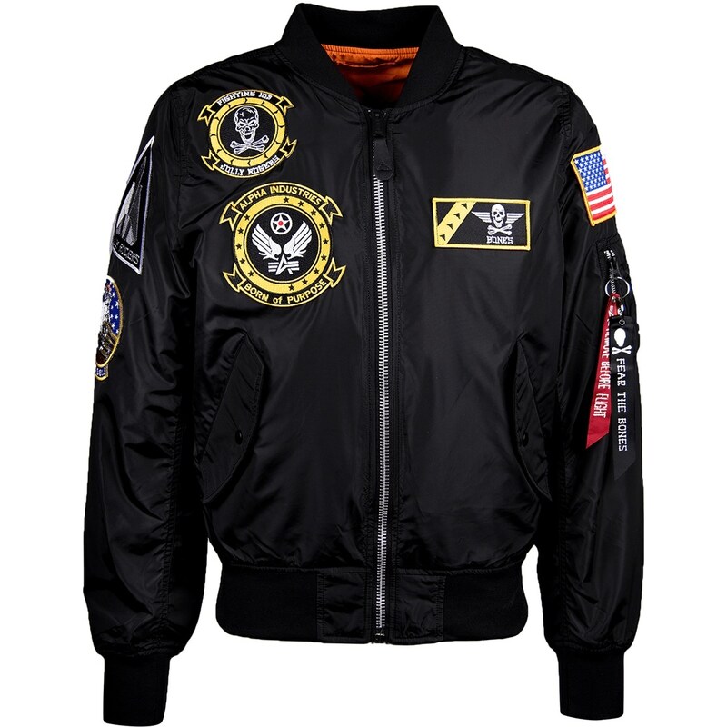 Alpha Industries Bunda L-2B Fear The Bones Flight Jacket černá 90409547
