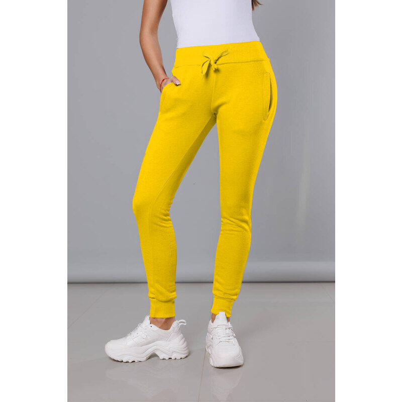 J.STYLE Žluté teplákové kalhoty (CK01-28)