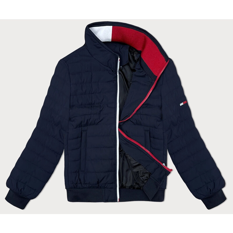 Pánská prošívaná bunda se stojáčkem J.Style navy blue (84M3025