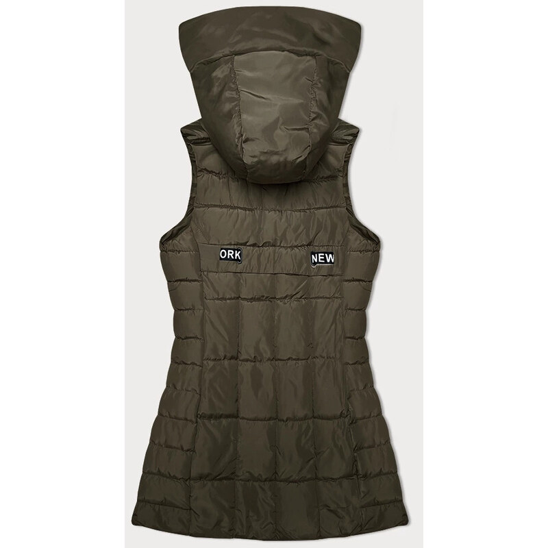 Dámská vesta v khaki barvě s kapucí model 21339600 - SWEST