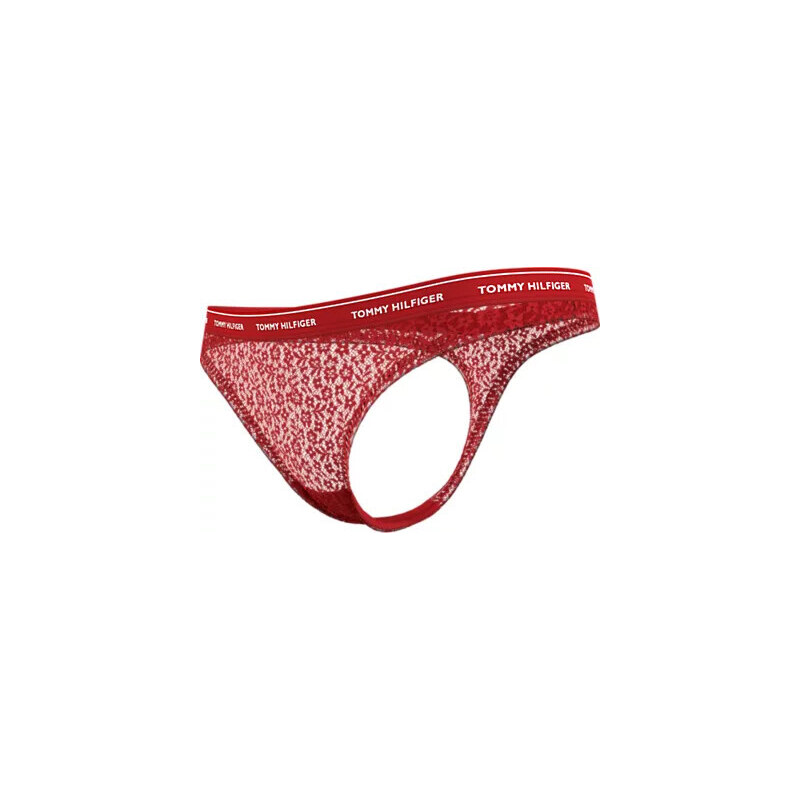 Dámská balení 3 PACK THONG LACE (EXT SIZES) UW0UW048960WR - Tommy Hilfiger