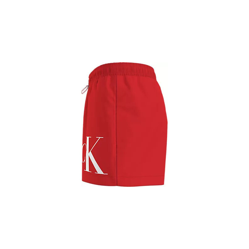 Pánské plavky SHORT DRAWSTRING KM0KM00967 XM9 červvené - Calvin Klein