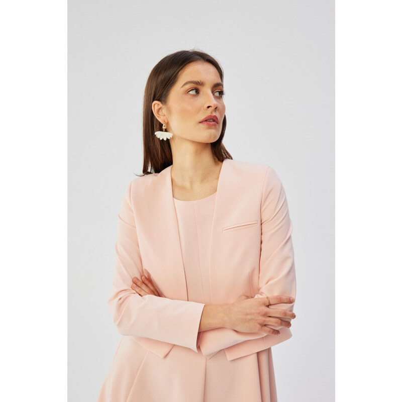 STYLOVE S368 Blejzr s otevřenou přední částí - pudrový