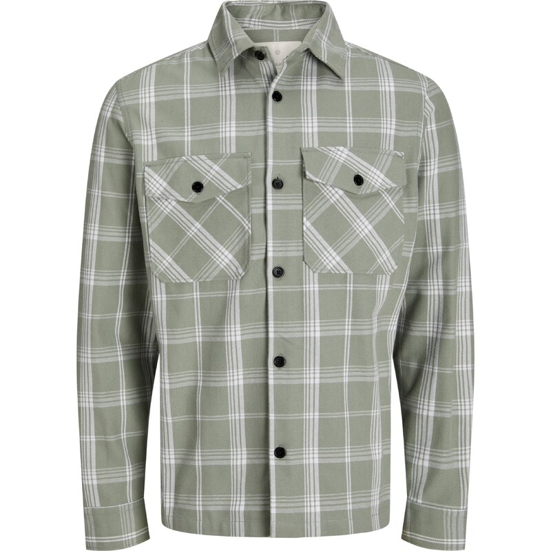 JACK & JONES Přechodná bunda JJRoy rákos / bílá