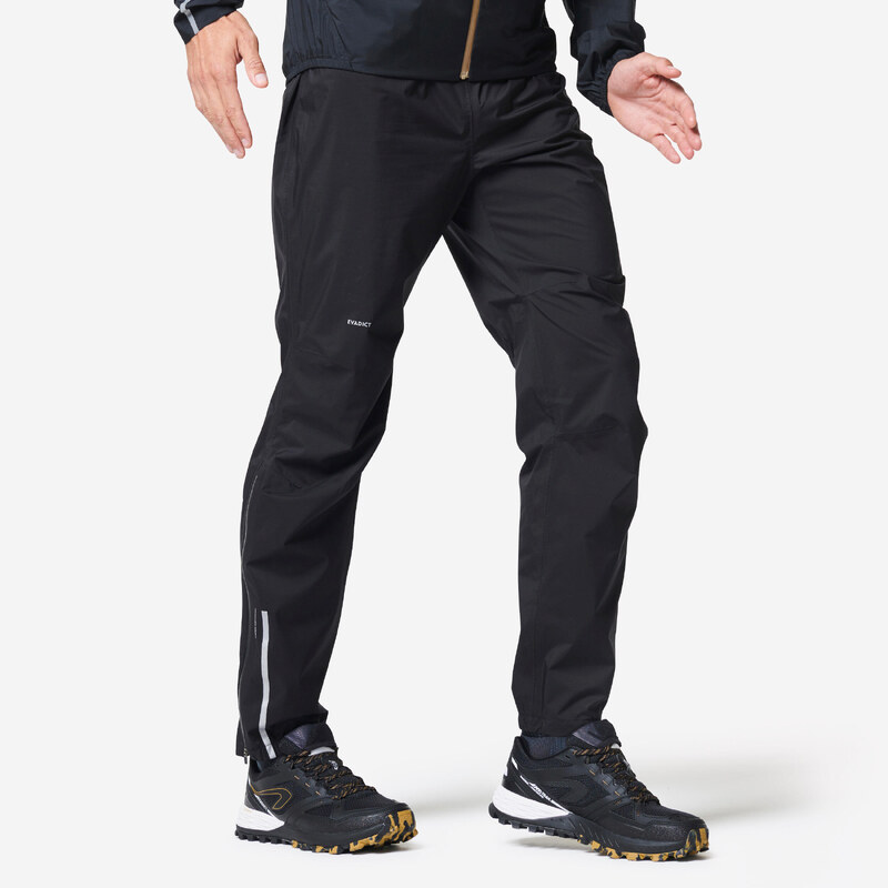KIPRUN Pánské nepromokavé kalhoty na trailový běh černé