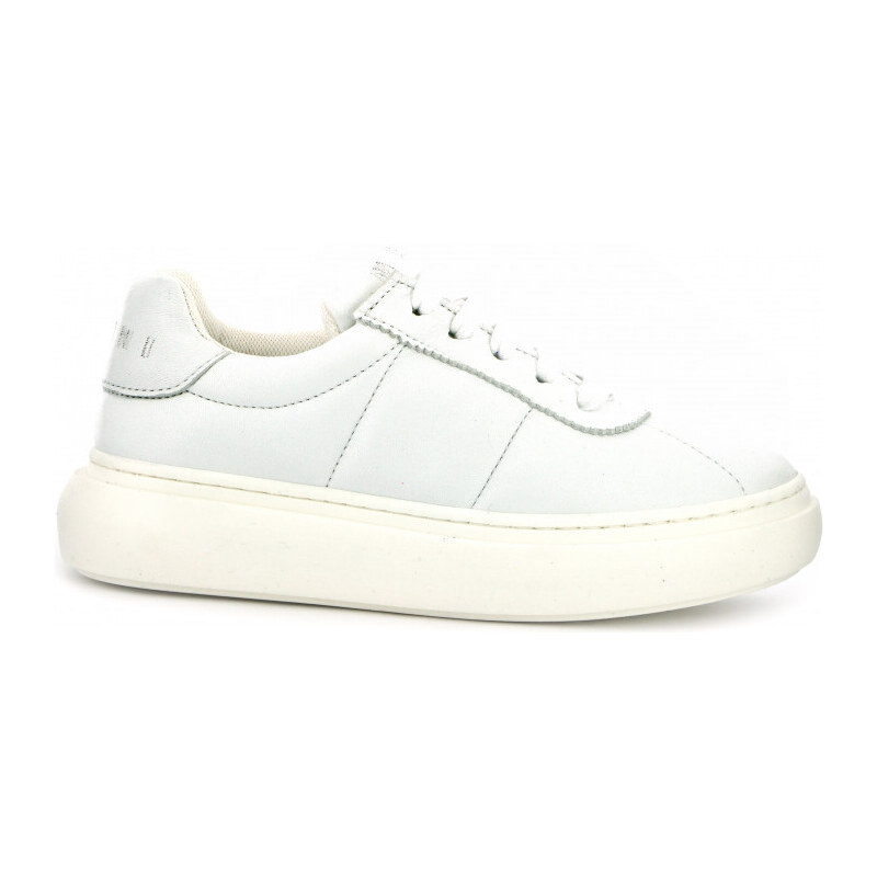 TENISKY MARNI TONE ON TONE EMBROIDERED LOGO SOFT PADDED NAPPA LACE-UP LOW SNEAKERS