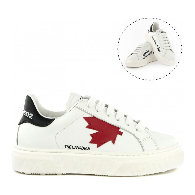 DSQUARED2 TENISKY DSQUARED THE CANADIAN LEATHER SNEAKERS LOW LACE UP