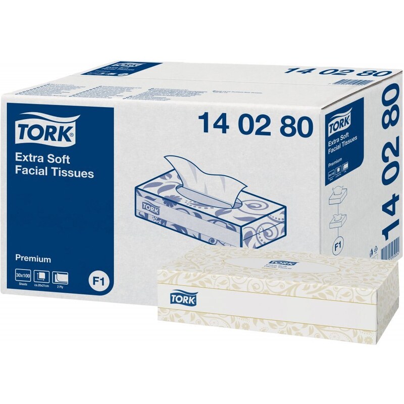 TORK 140280 – extra jemné papírové kapesníky, 2vr., 100 útr