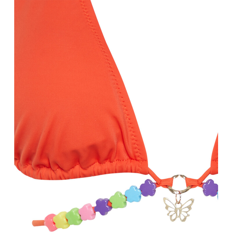 Trendyol Red Triangle Bead Accessory Bikini Top