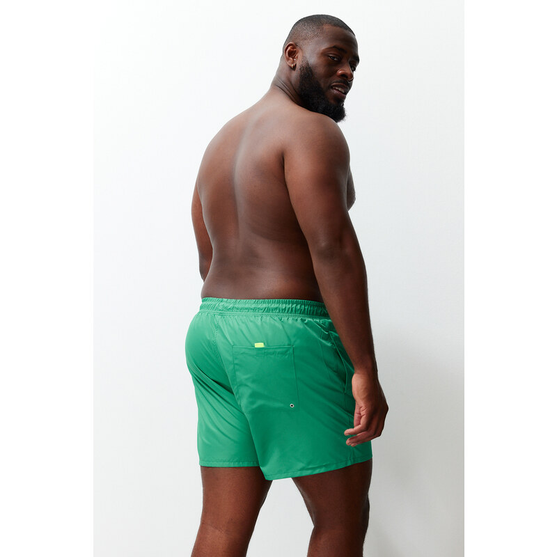 Trendyol Plus Size Green Standard Fit Marine Shorts