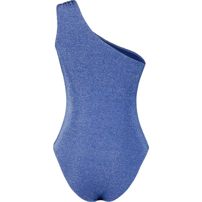 Trendyol Navy Blue One-Shoulder Accessory Silvery Regular Swimsuit