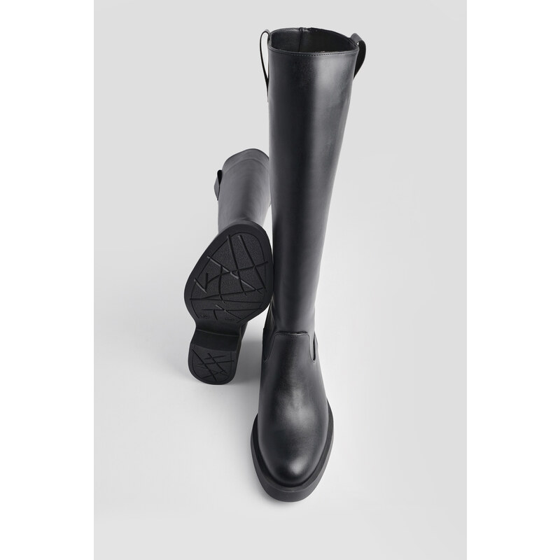 Marjin Women's Calf-length Closed Daily Boots Overas Black