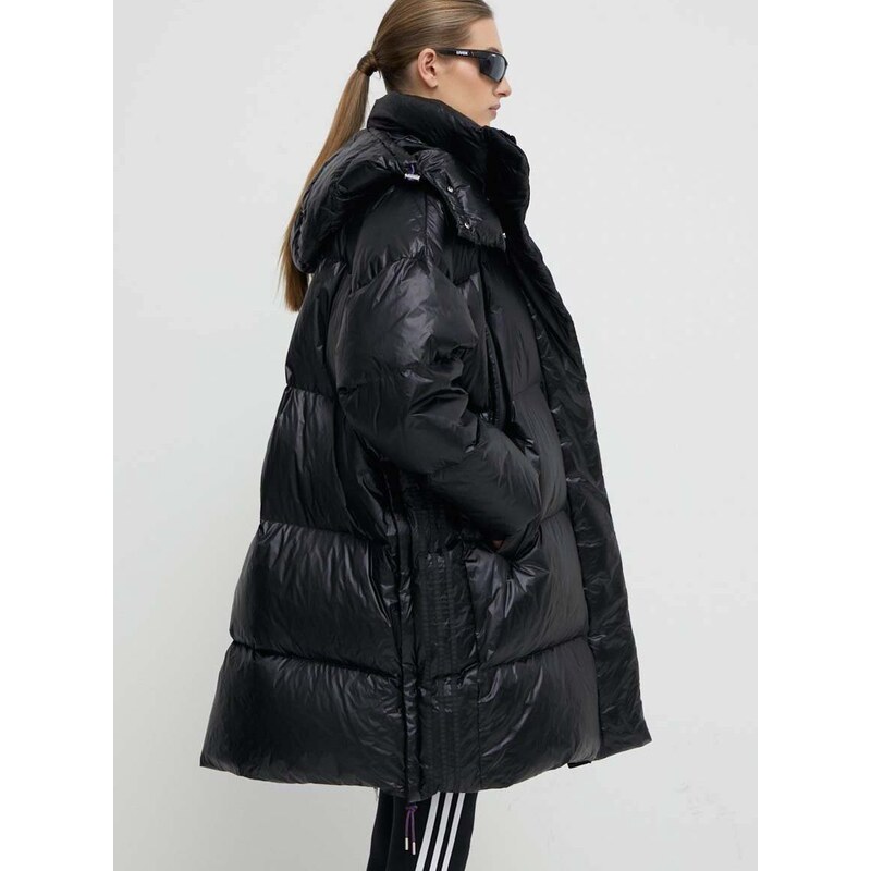 Péřová bunda adidas Originals dámská, černá barva, zimní, oversize, IR7119