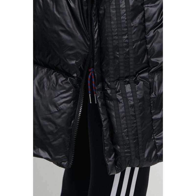 Péřová bunda adidas Originals dámská, černá barva, zimní, oversize, IR7119