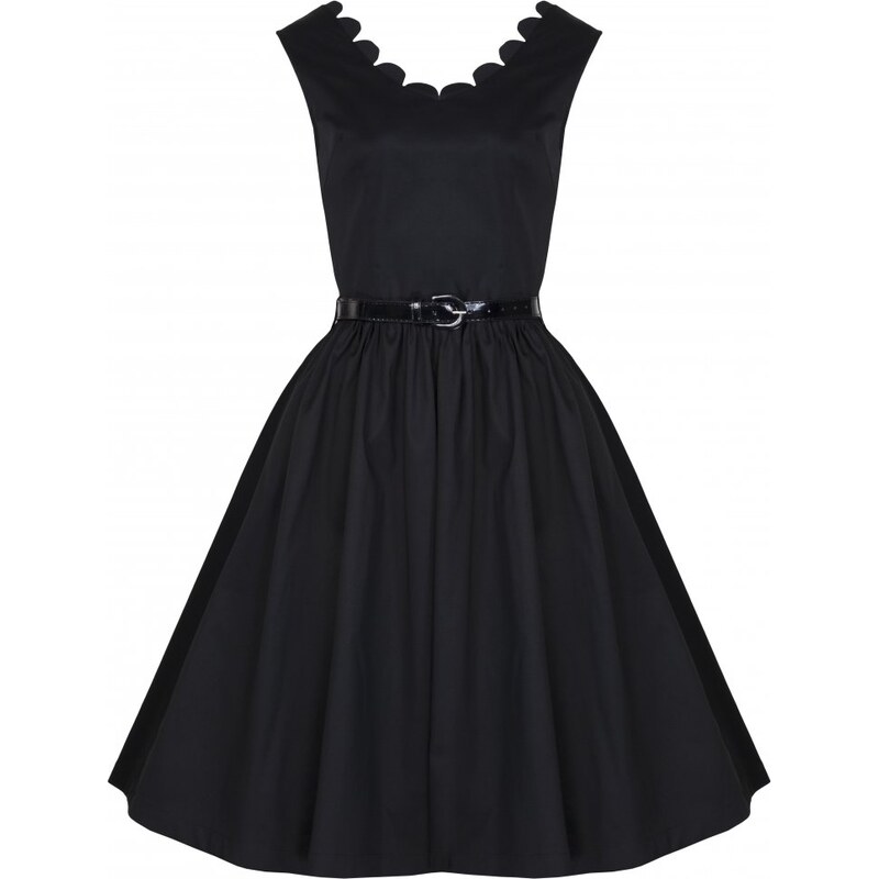 Klasické černé retro šaty Lindy Bop Daria