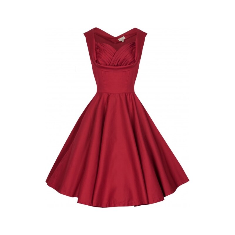 Retro šaty Lindy Bop Ophelia Red 38