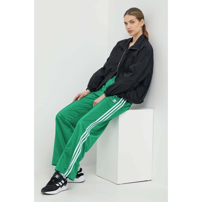 Bunda adidas Originals dámská, černá barva, přechodná, oversize, IT6726