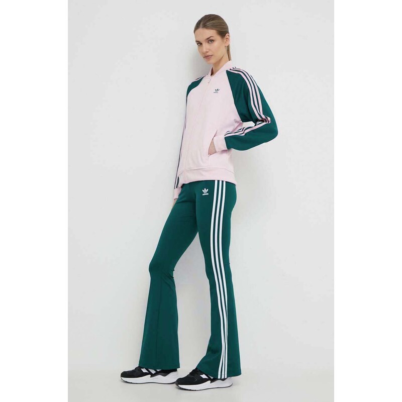 Mikina adidas Originals dámská, růžová barva, vzorovaná, IM9821