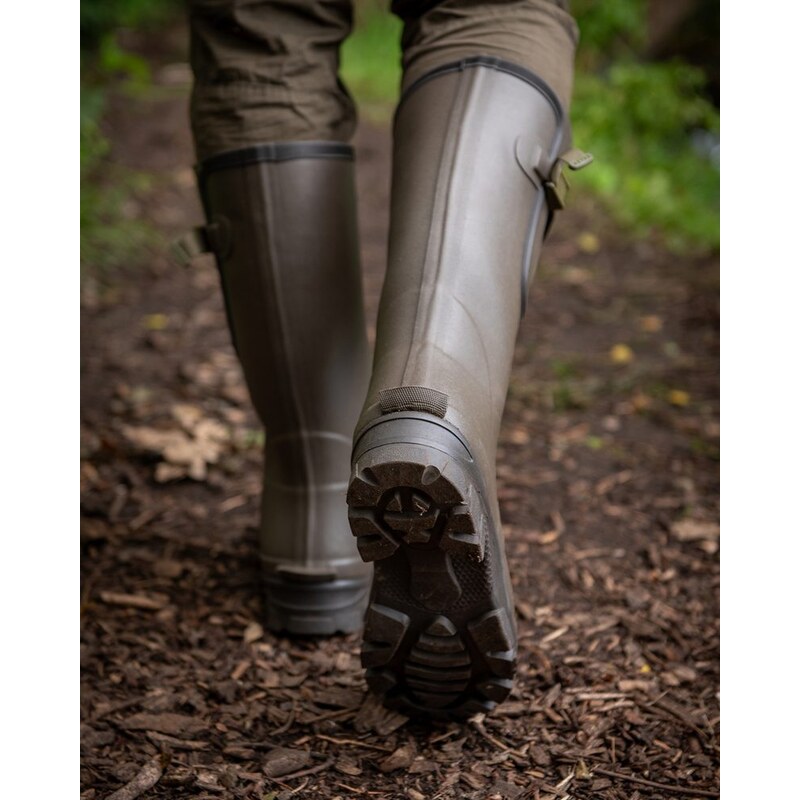 Fox Holínky Neoprene lined Camo/Khaki Rubber Boot -