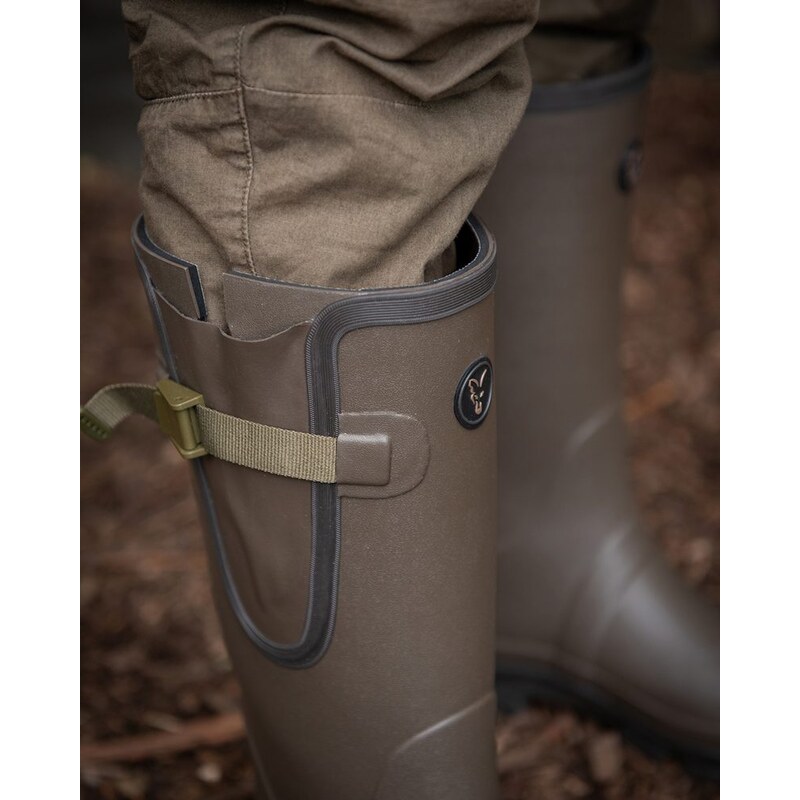 Fox Holínky Neoprene lined Camo/Khaki Rubber Boot -