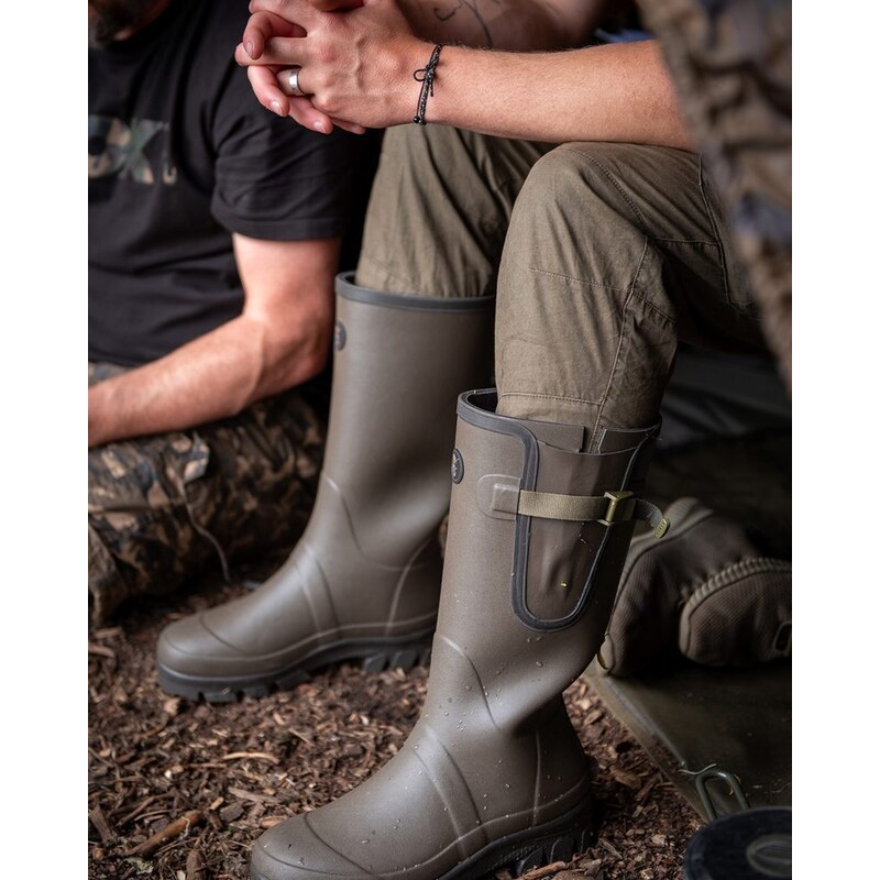 Fox Holínky Neoprene lined Camo/Khaki Rubber Boot -