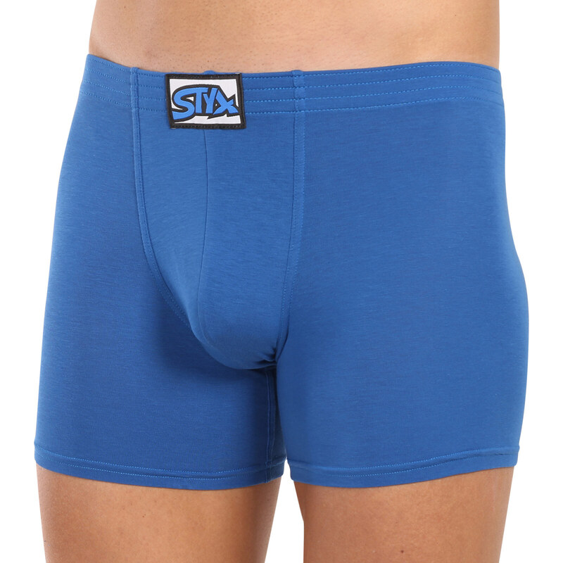 3PACK pánské boxerky Styx long klasická guma modré (3F1167)