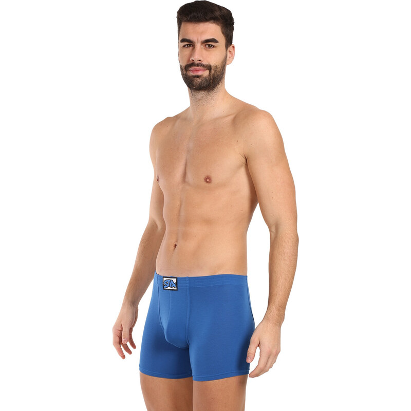 3PACK pánské boxerky Styx long klasická guma modré (3F1167)