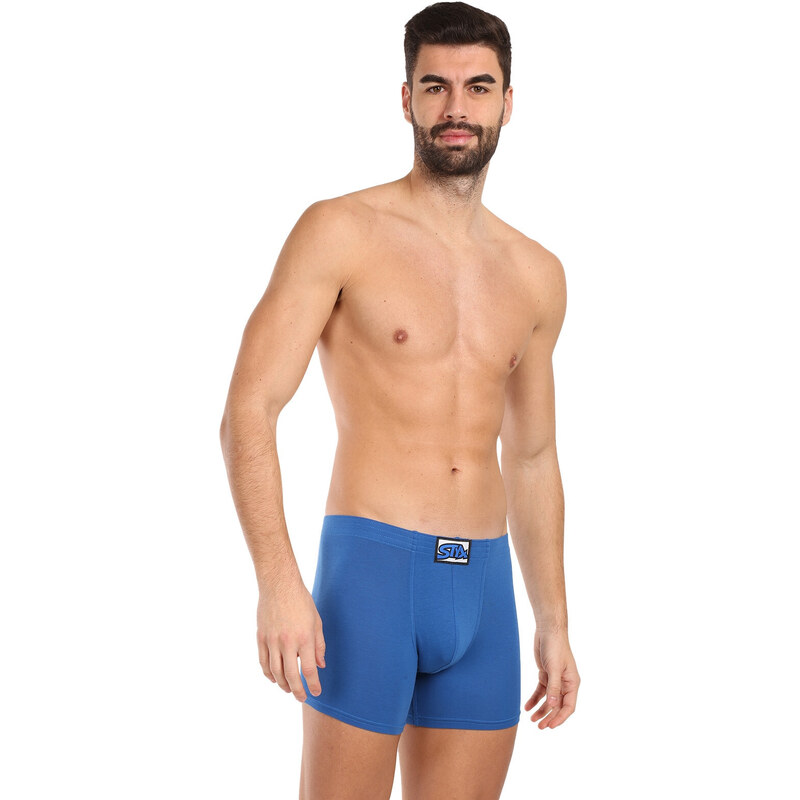 3PACK pánské boxerky Styx long klasická guma modré (3F1167)