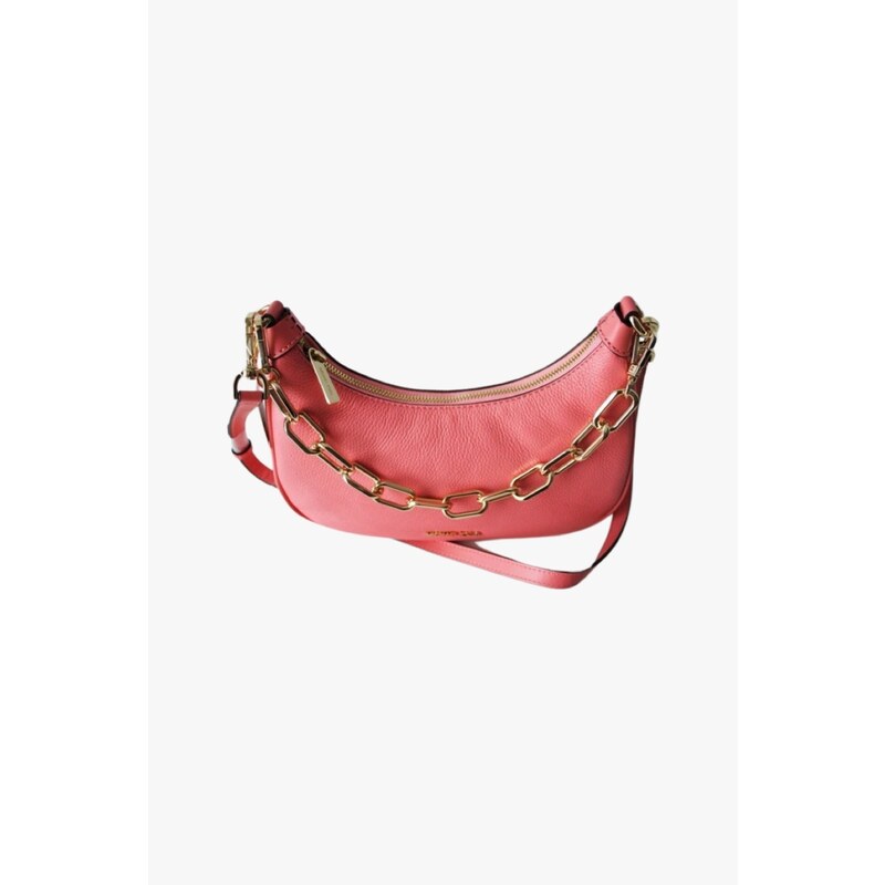 Michael Kors CORA large leather crossbody grapefruit dámská kabelka