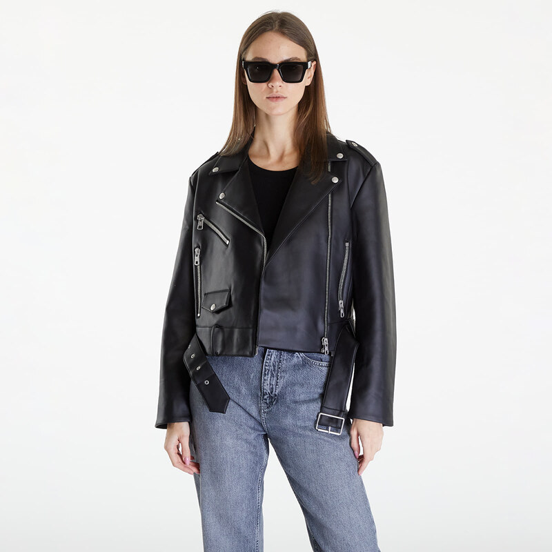 Dámská bunda Calvin Klein Jeans Classic Faux Leather Black
