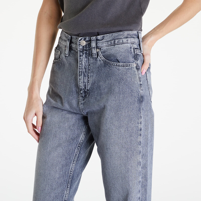 Dámské džíny Calvin Klein Jeans High Rise Straight Jeans Denim Grey