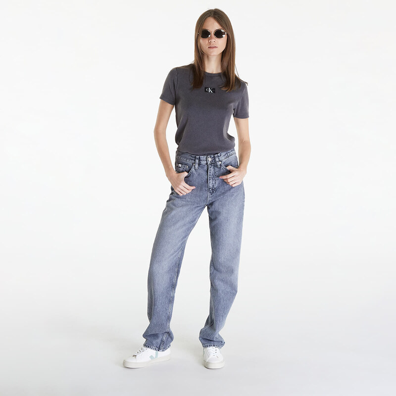 Dámské džíny Calvin Klein Jeans High Rise Straight Jeans Denim Grey