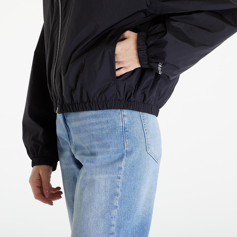 Dámská větrovka Calvin Klein Jeans Logo Drawstring Windbreaker Black