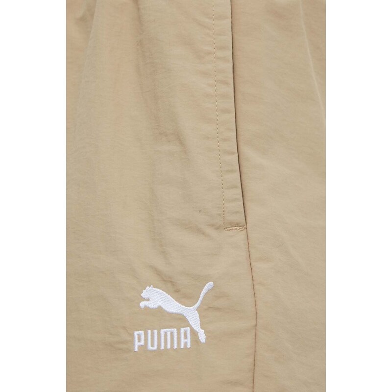 Tepláky Puma béžová barva, hladké, 624245