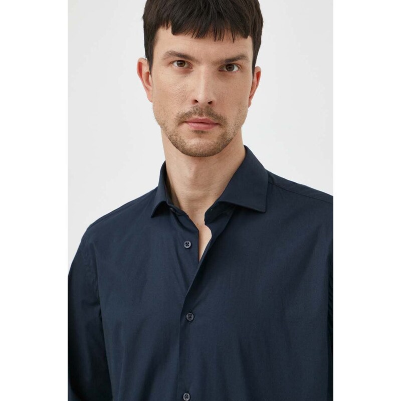 Košile Liu Jo pánská, tmavomodrá barva, regular, s italským límcem