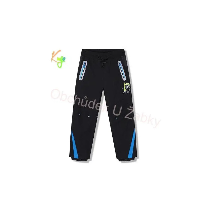 Chlapecké softshellové kalhoty (bez fleesu) černé Kugo HK5653