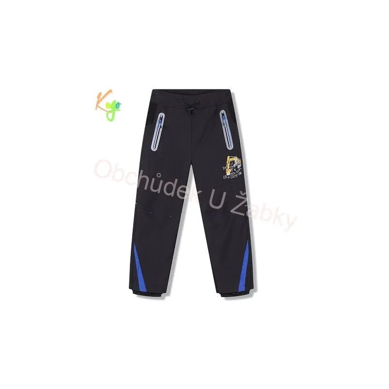 Chlapecké softshellové kalhoty (bez fleesu) šedé Kugo HK5653