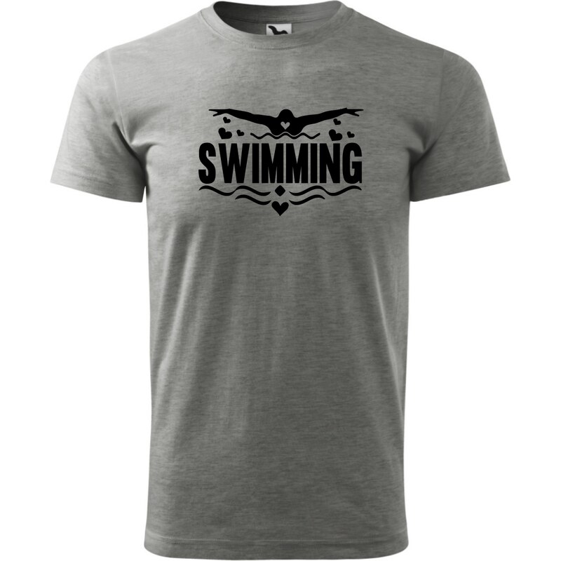 Fenomeno Pánské tričko - Swimming - šedé
