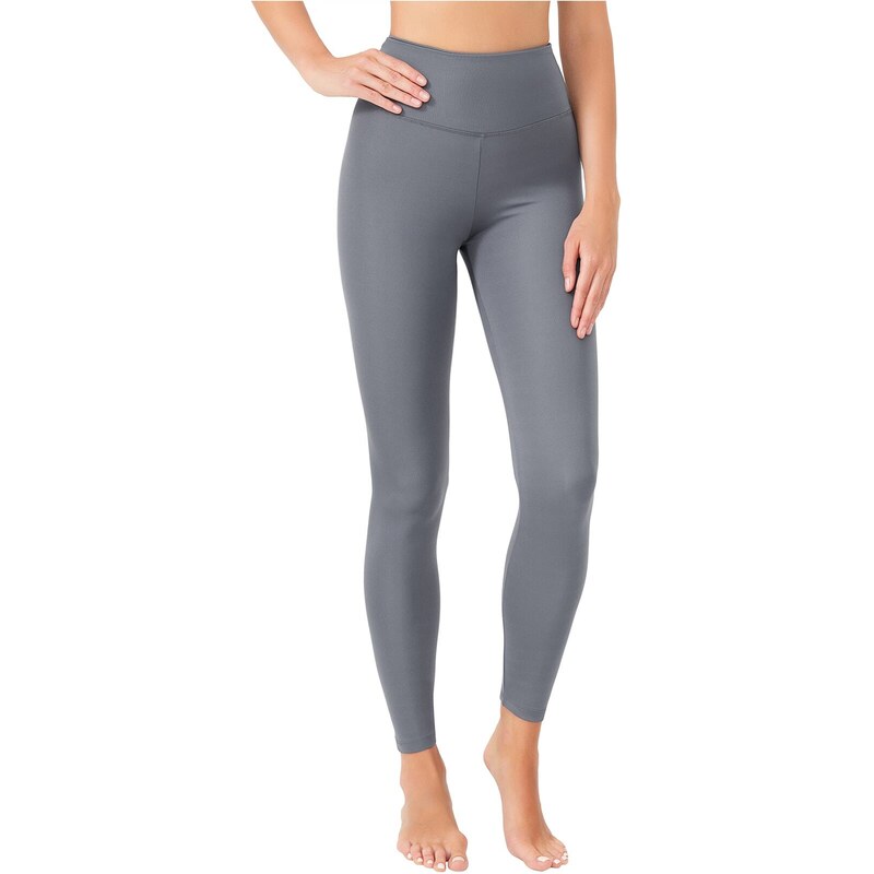 LOS OJOS Women's Anthracite High Waist Consolidating Sports Leggings