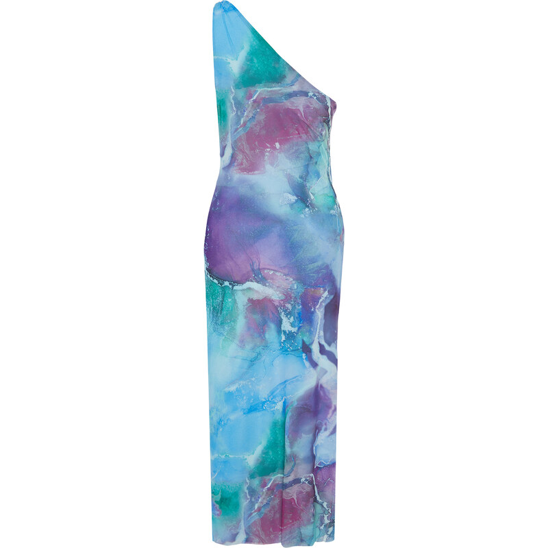 Trendyol Multi-Colored Abstract Single Arm Body-Sitting Accessory Detailed Tulle Flexible