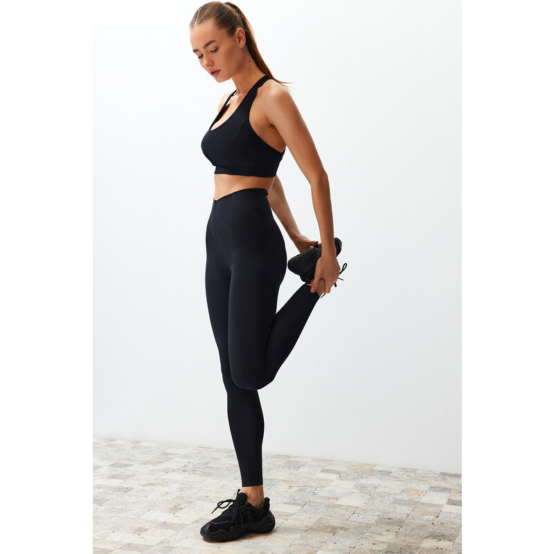 Trendyol Premium Black 2nd Layer with Extra Tummy Tuck Push Up Full Length Knitted Sports Leggings