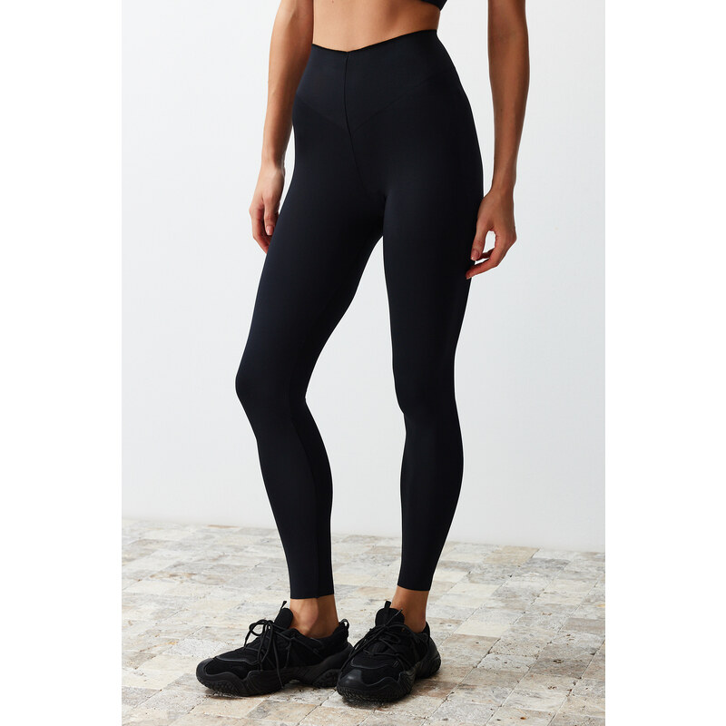 Trendyol Premium Black 2nd Layer with Extra Tummy Tuck Push Up Full Length Knitted Sports Leggings