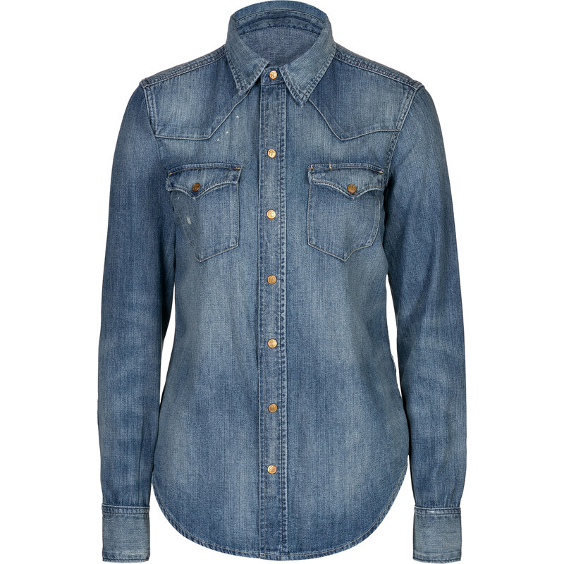 Ralph Lauren Blue Label Western-Style Jean Shirt